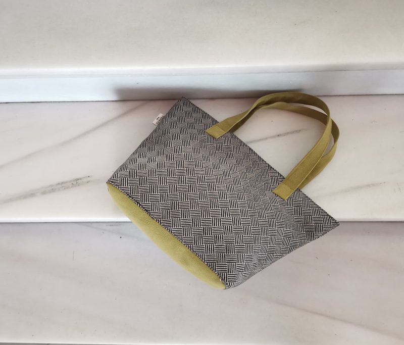 Shopper negro-pistacho