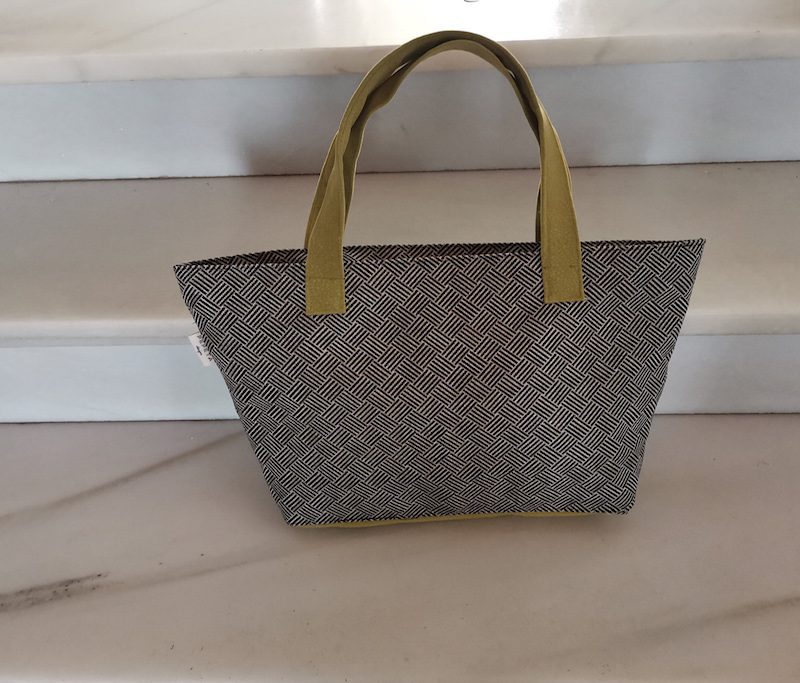 Shopper negro-pistacho